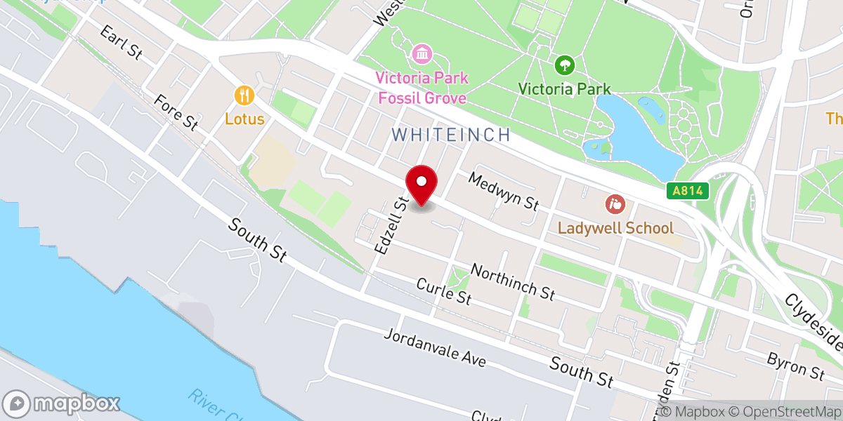 Map showing location of St Paul the Apostle Catholic Church, Whiteinch