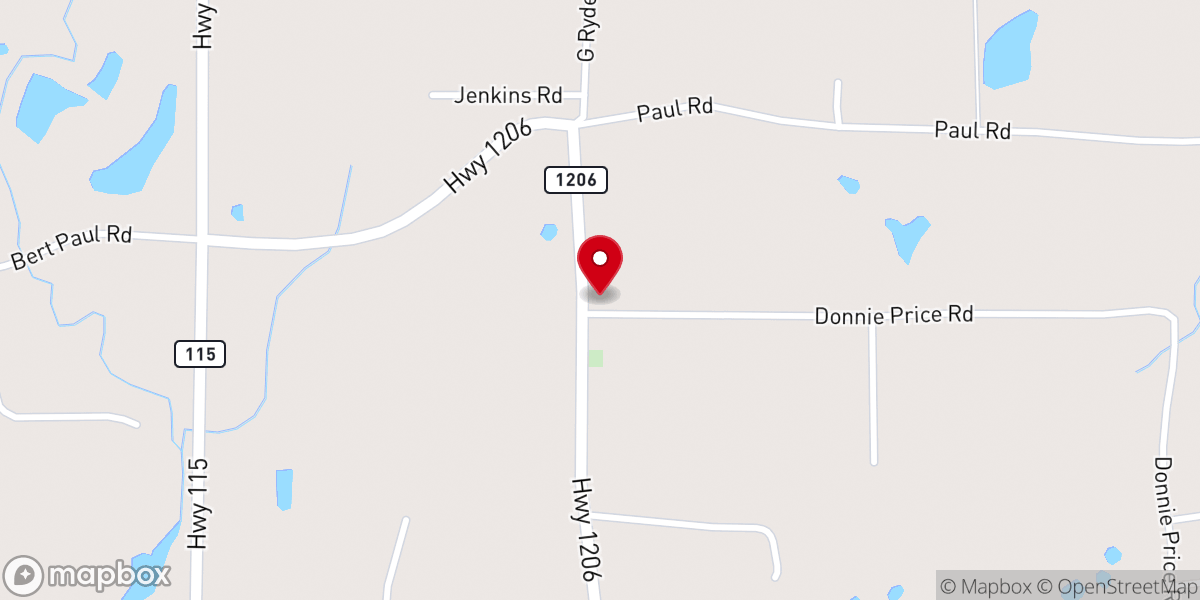 Map showing location of Martha's Chapel Free Methodist Church