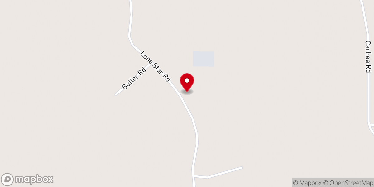 Map showing location of Lone Star Church