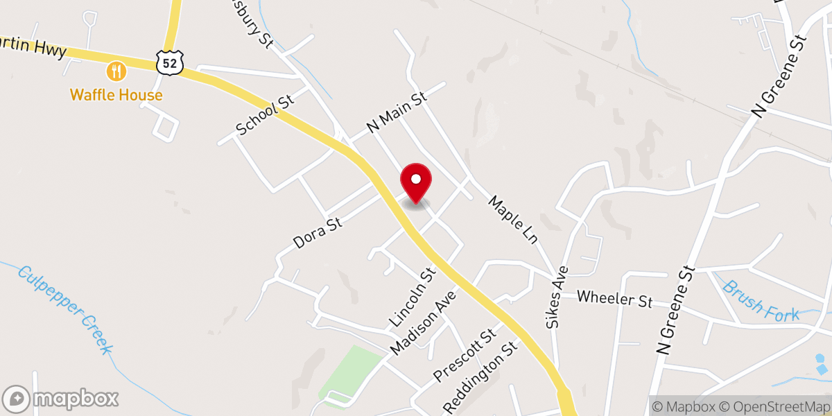 Map showing location of Kesler Chapel AME Zion Church