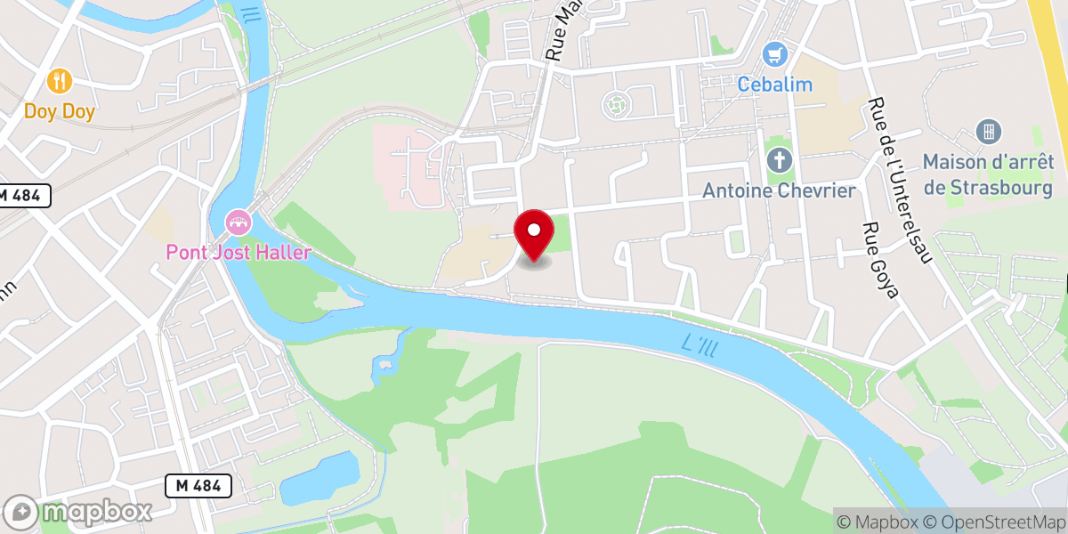 Map showing location of Église protestante