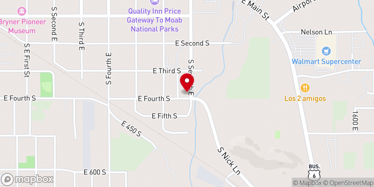 Map showing location of Community Outreach Center: Trinity Thrift Store & Trinity Food Pantry
