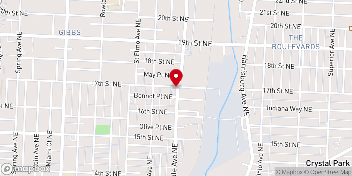 Map showing location of Maple Avenue Church of the Brethren