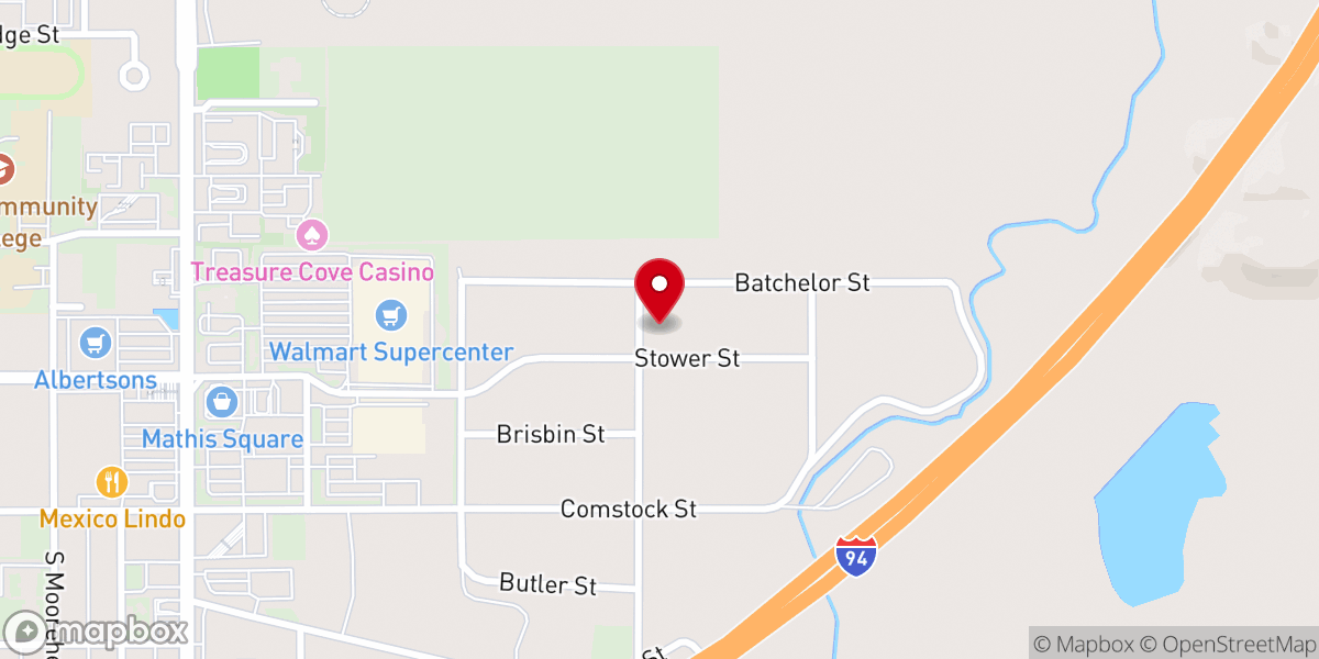 Map showing location of Grace Bible Church