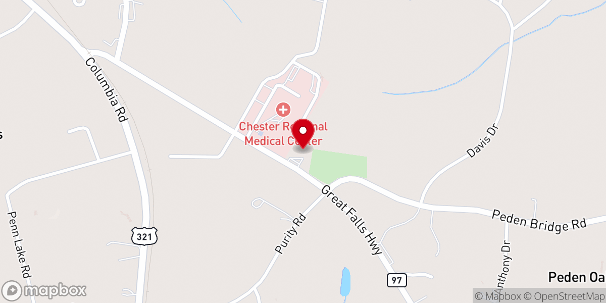 Map showing location of Trinity Presbyterian Church