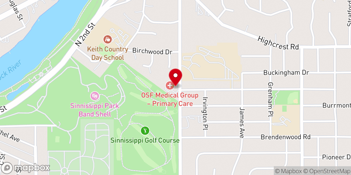 Map showing location of One in Christ Church