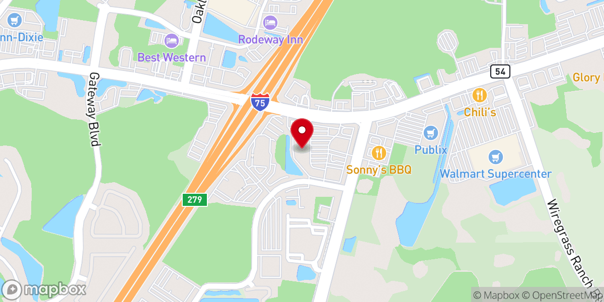 Map showing location of Crunch Fitness - Wesley Chapel