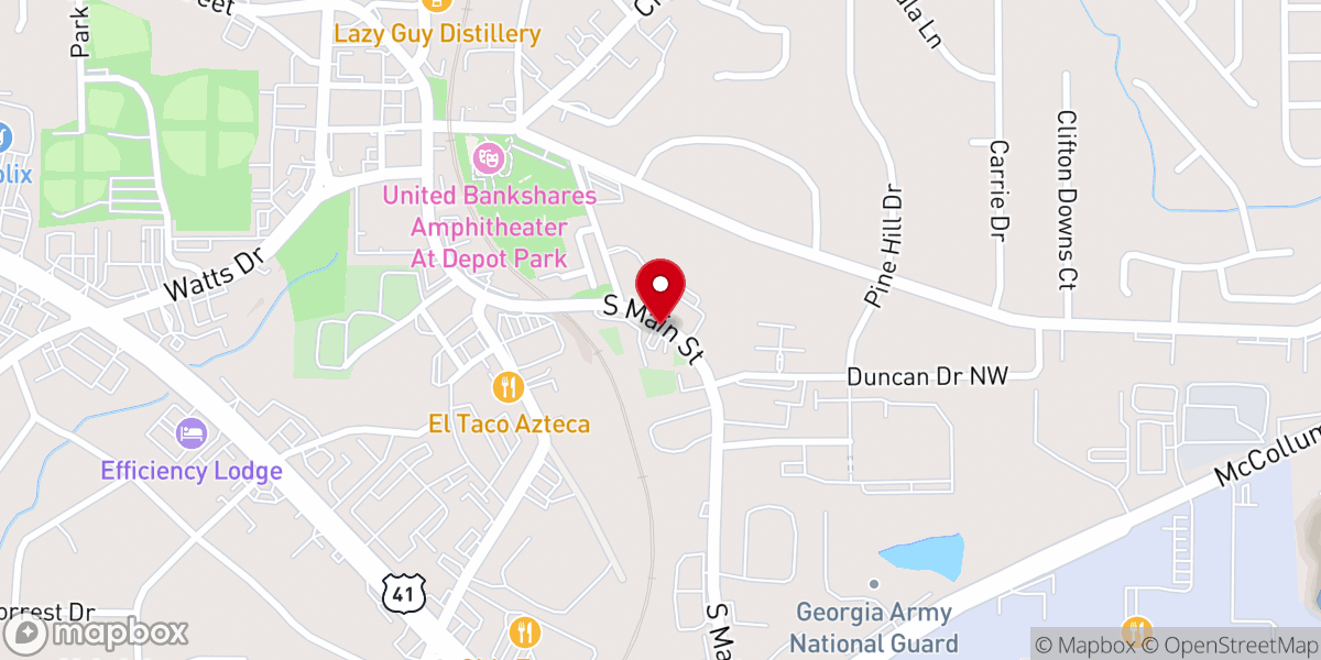Map showing location of Mt. Pisgah Seventh-day Adventist Church, Kennesaw