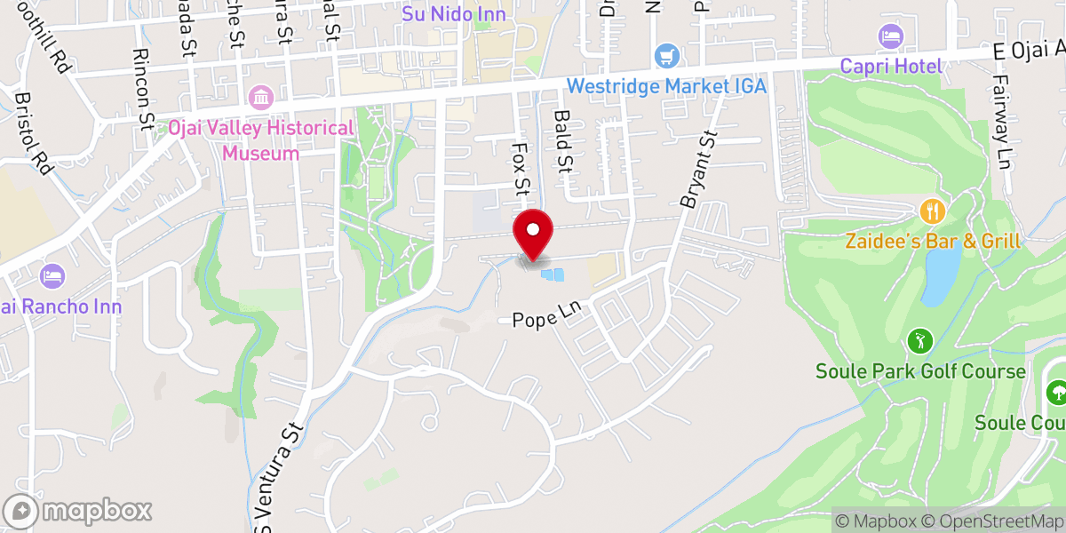 Map showing location of Ojai Valley Athletic Club