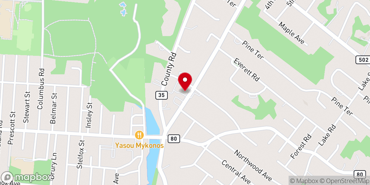 Map showing location of St. Joseph's Roman Catholic Church