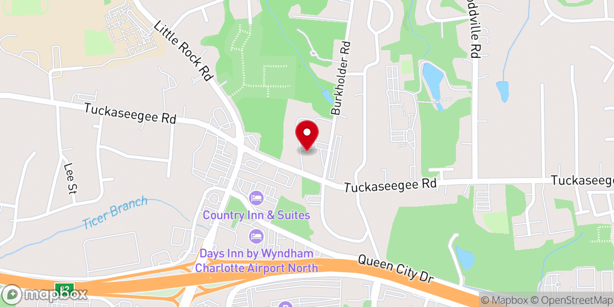 Map showing location of Mulberry Baptist Church