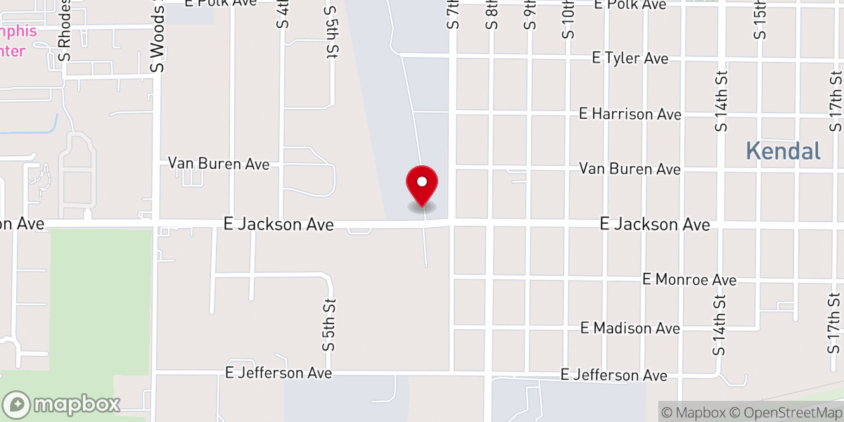 Map showing location of Mount Calvary Missionary Baptist Church