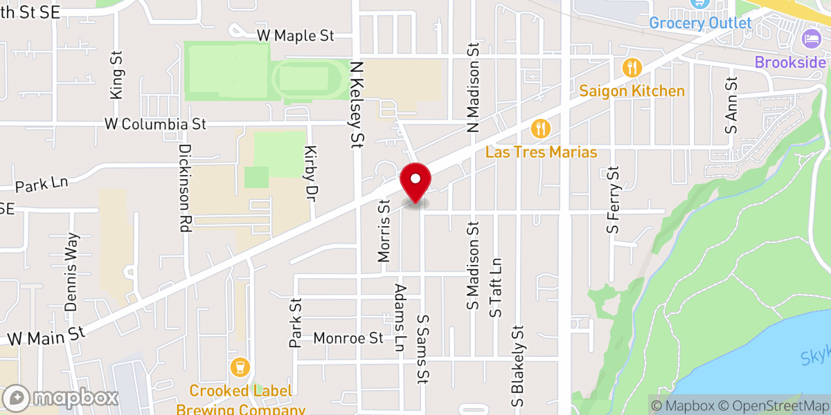 Map showing location of Monroe Covenant Church