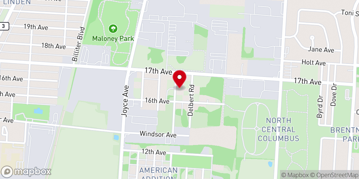 Map showing location of New Tabenacle Extended Hands Community and Outreach