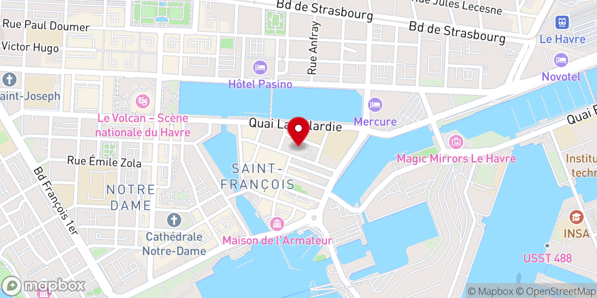 Map showing location of Église Saint-François