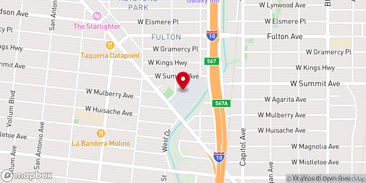 Map showing location of Temple of Faith Church