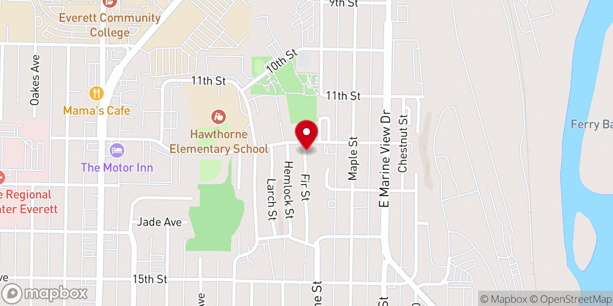 Map showing location of Bailey African Methodist Episcopal Church