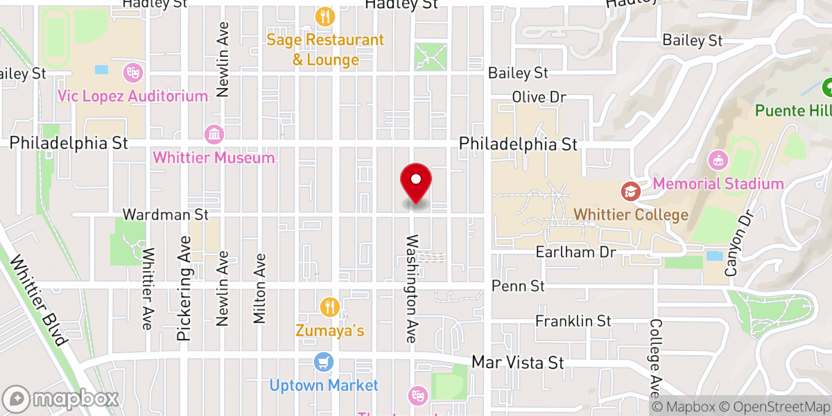 Map showing location of St Matthias Episcopal Church