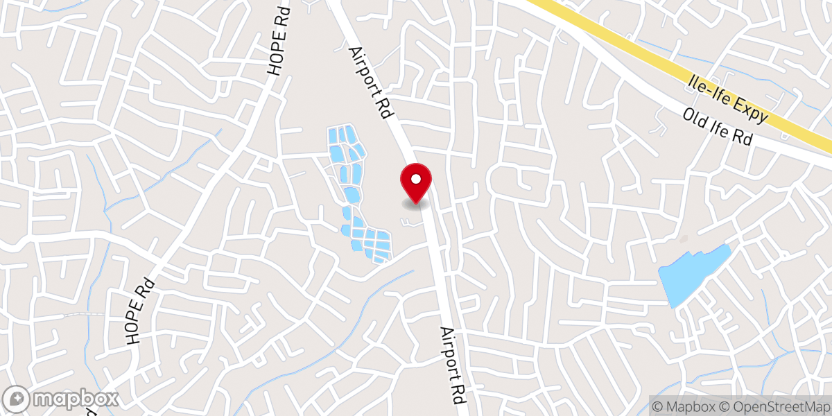 Map showing location of RCCG PRINCE OF PEACE