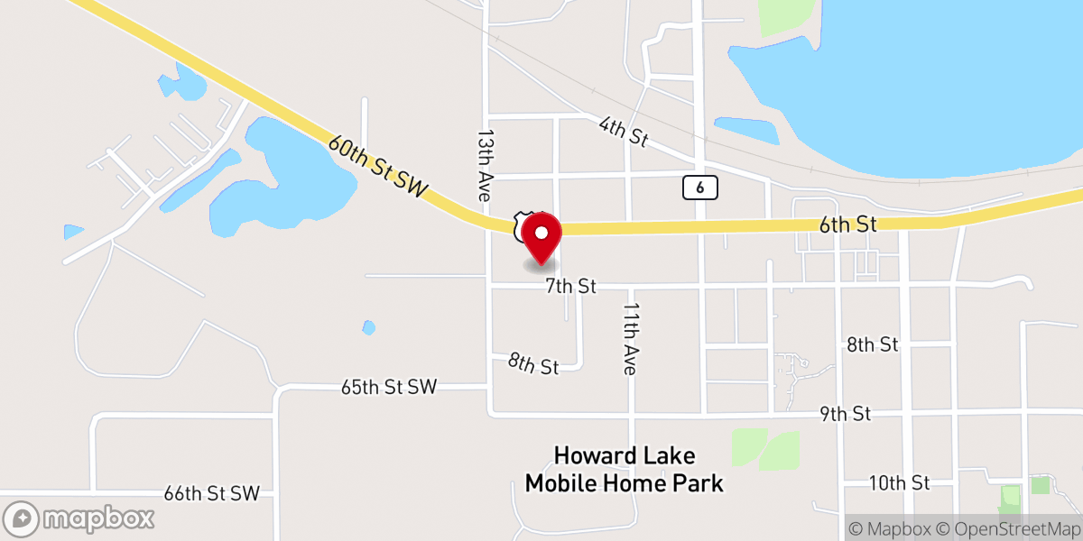 Map showing location of St John's Lutheran Church