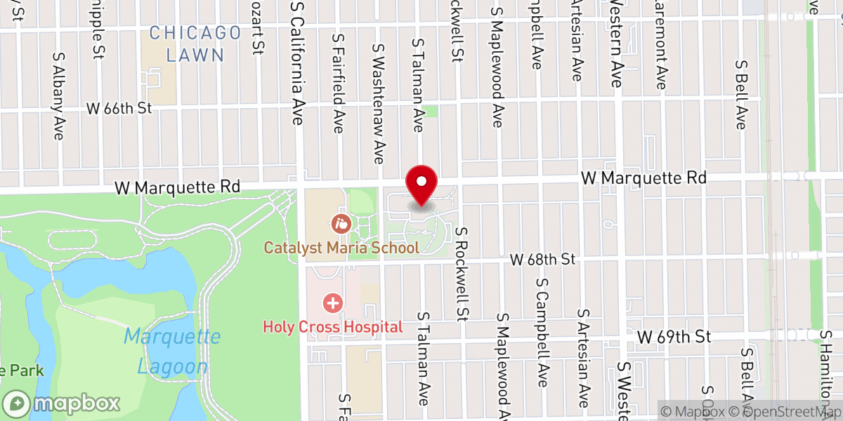 Map showing location of Saint Casimir's Roman Catholic Church