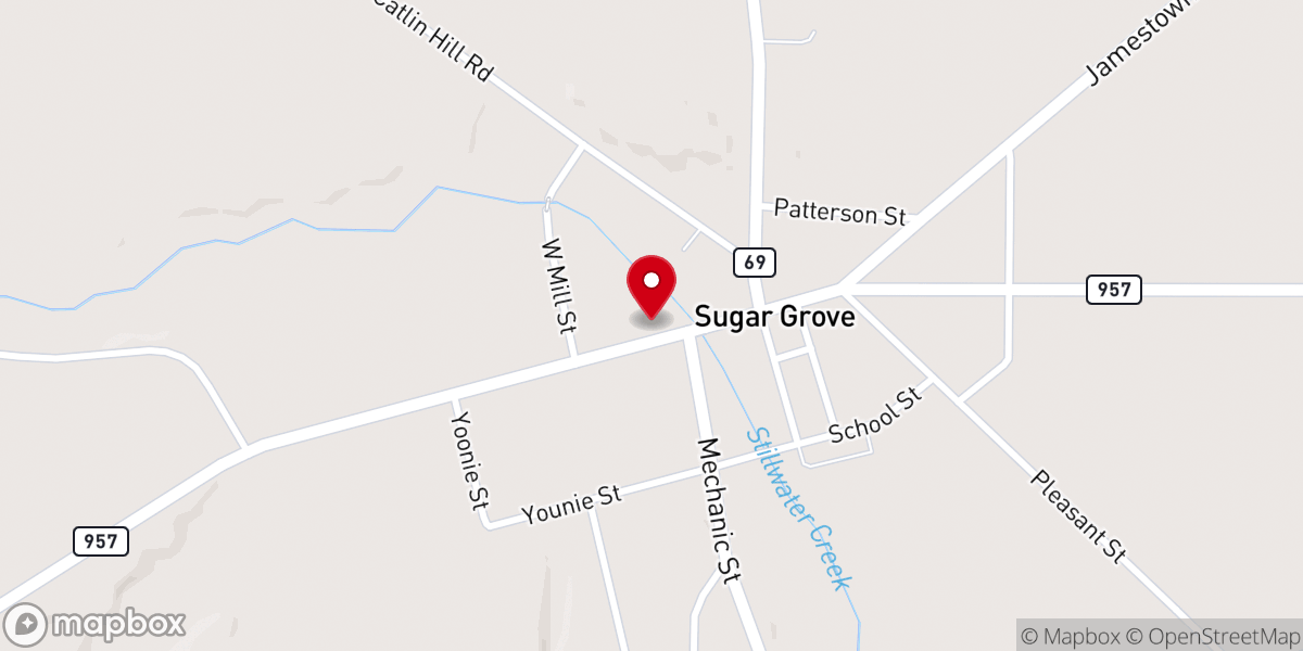 Map showing location of First United Presbyterian Church