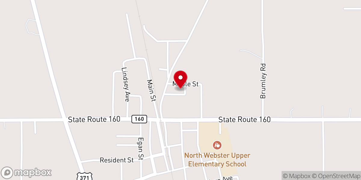 Map showing location of First Baptist Church