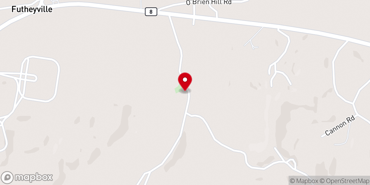 Map showing location of Hebron Baptist Church