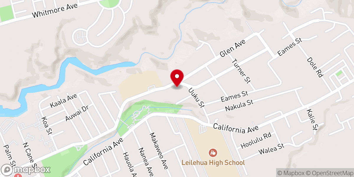Map showing location of Wahiawa Assembly of God