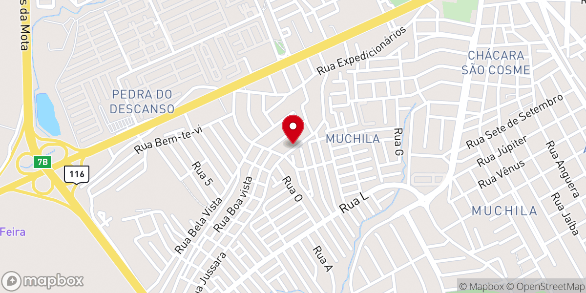 Map showing location of Igreja Batista em Pedra do Descanso
