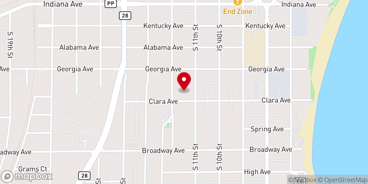 Map showing location of St. Peter Claver Parish
