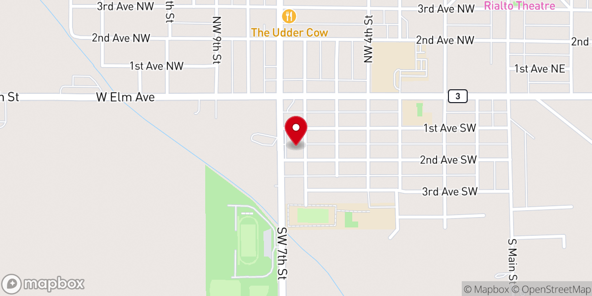 Map showing location of St Peter Lutheran Church