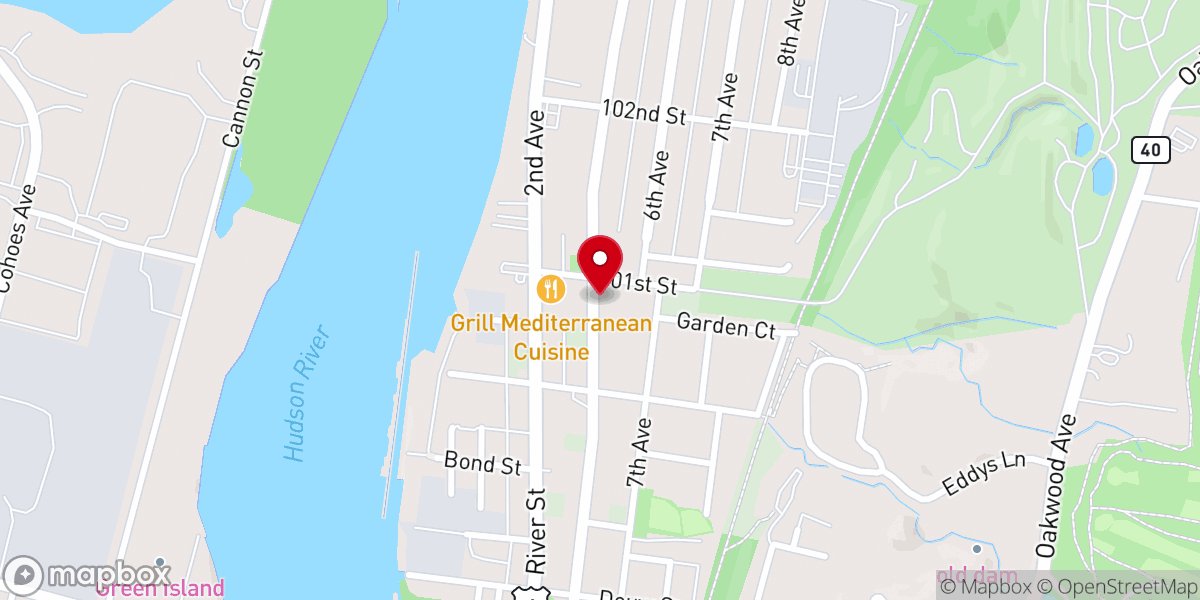 Map showing location of Sixth Avenue Baptist Church