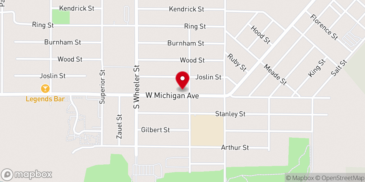 Map showing location of New Heart Mission Church