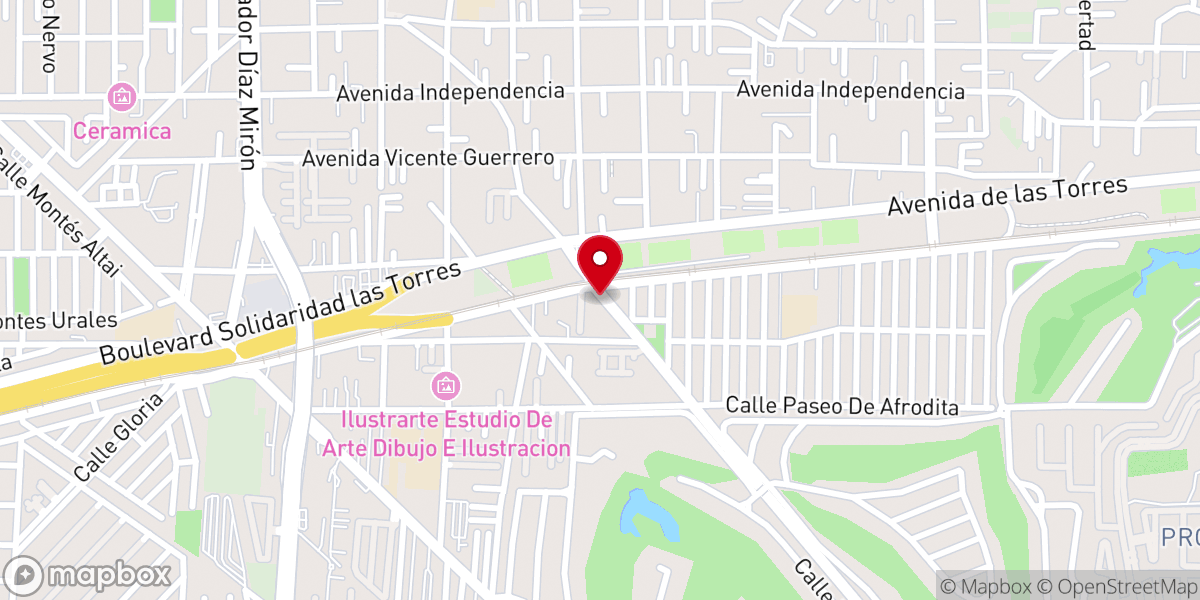 Map showing location of Iglesia Cristiana Bautista El Mesías