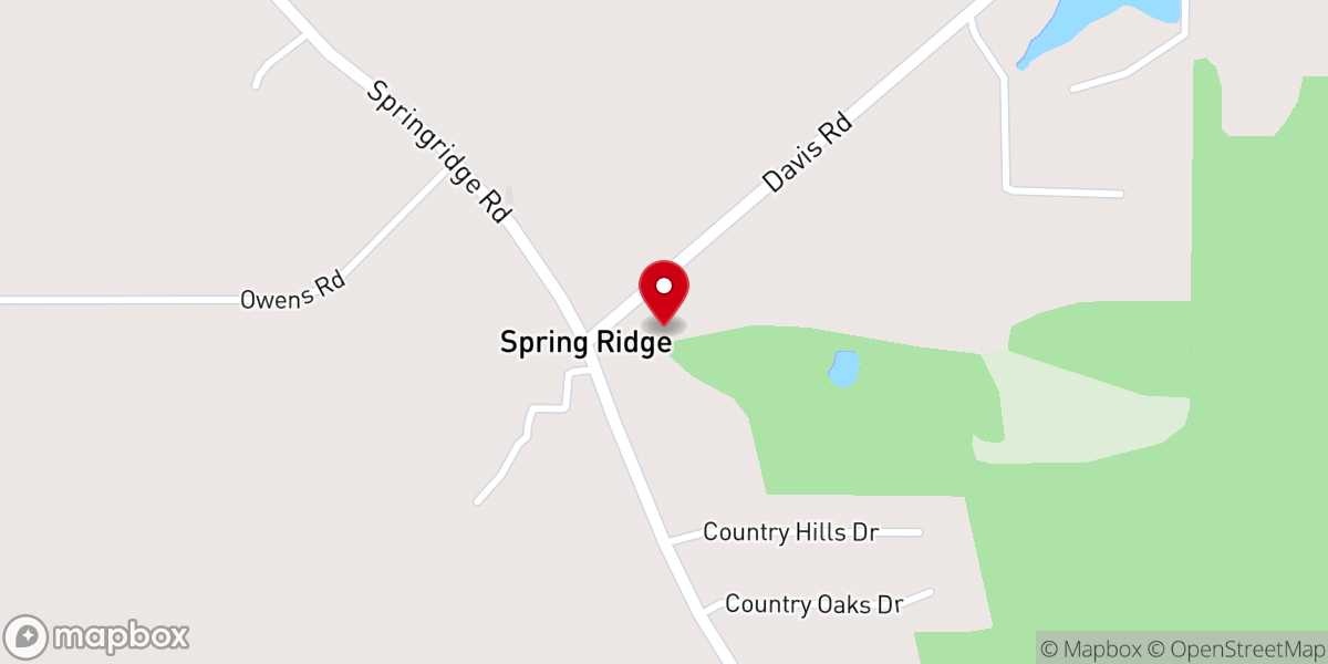 Map showing location of Springridge United Methodist