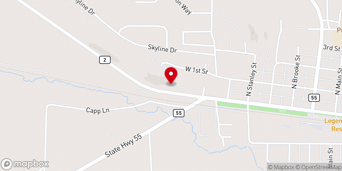 Map showing location of Jefferson Valley Bible Church