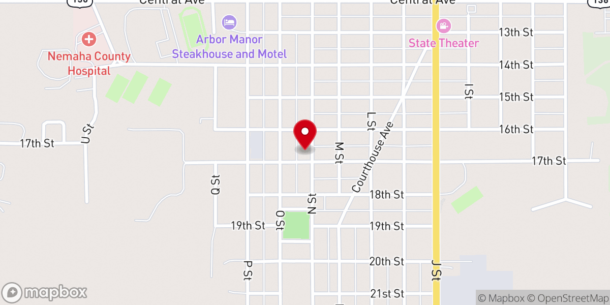 Map showing location of Auburn Evangelical Free Church