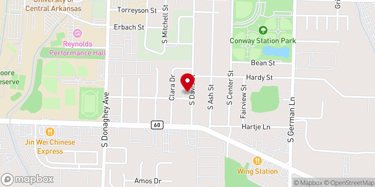 Map showing location of Colonial Missionary Baptist Church