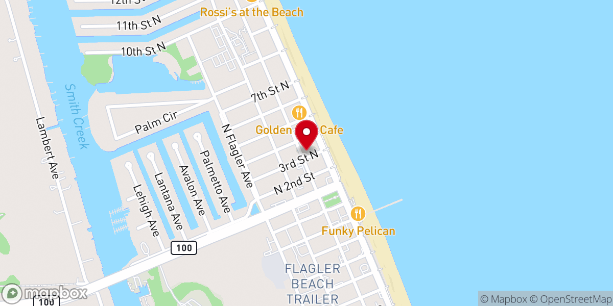 Map showing location of First Baptist Church Of Flagler Beach