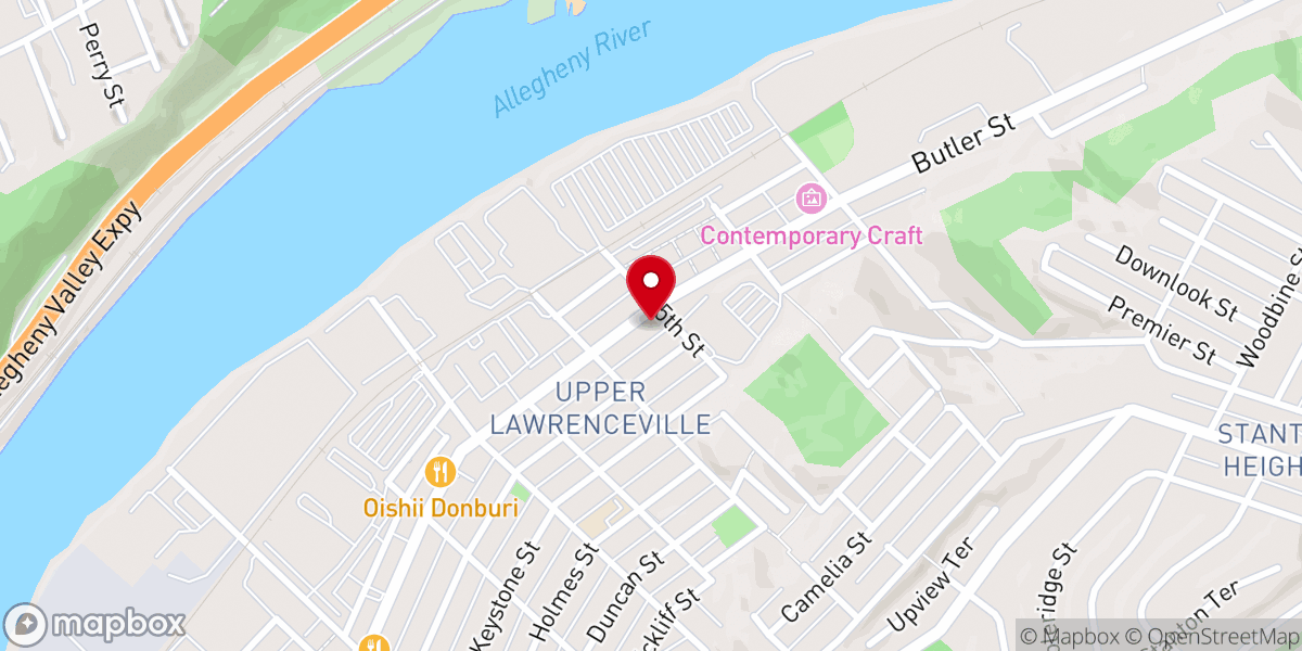 Map showing location of Potters House Worship Center International