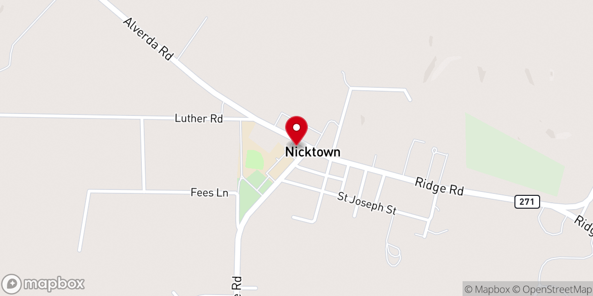 Map showing location of St Nicholas Catholic Church