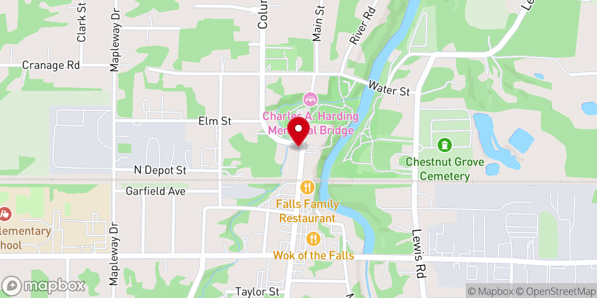 Map showing location of Grand Pacific Wedding Chapel