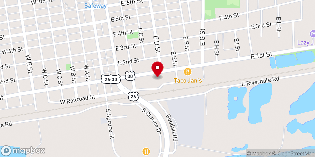 Map showing location of Faith Global Methodist Church of Ogallala