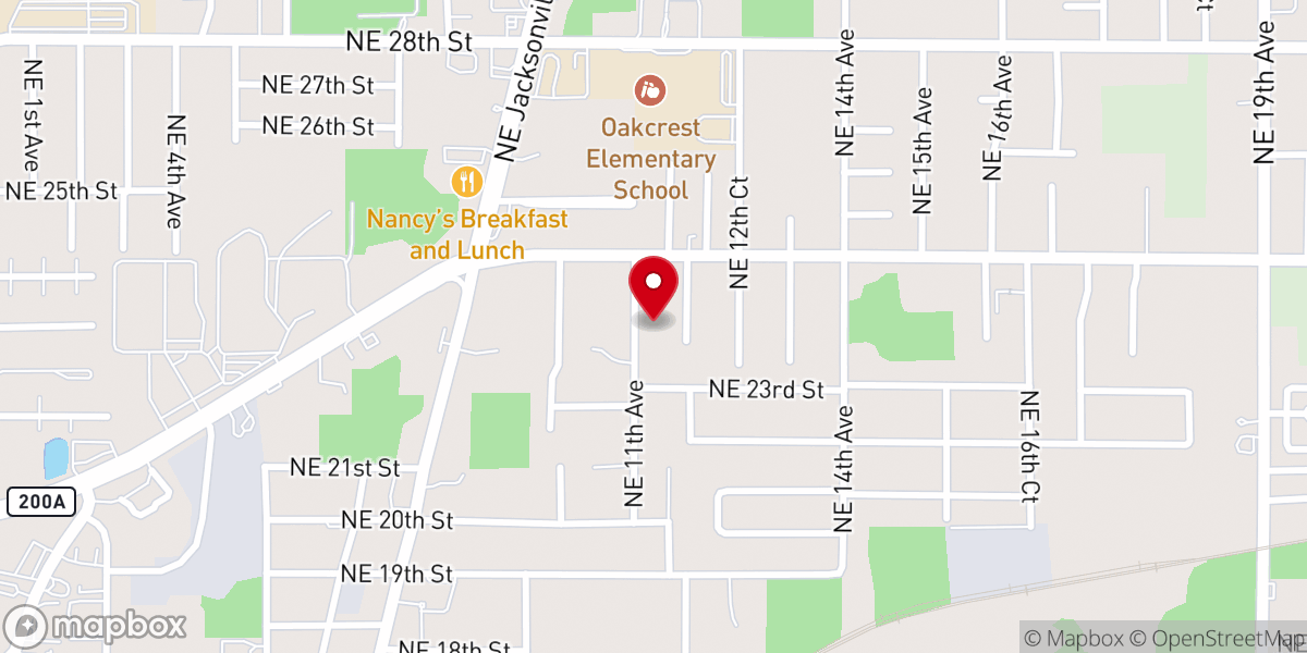 Map showing location of Northside Missionary Baptist Church