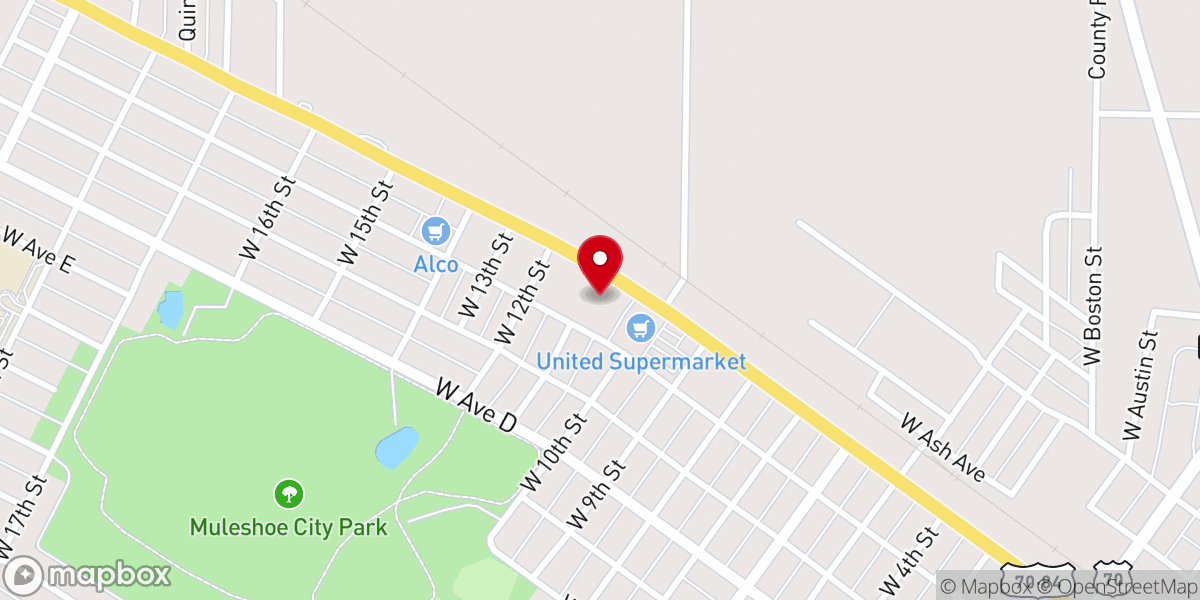Map showing location of McDonald's