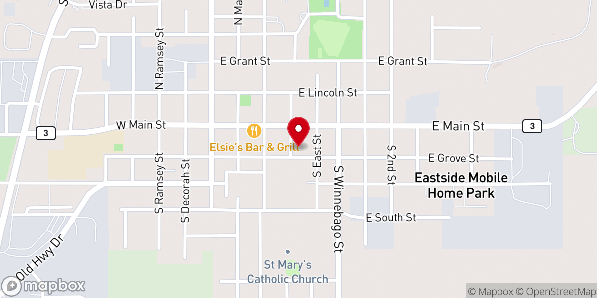 Map showing location of Immanuel Lutheran Church