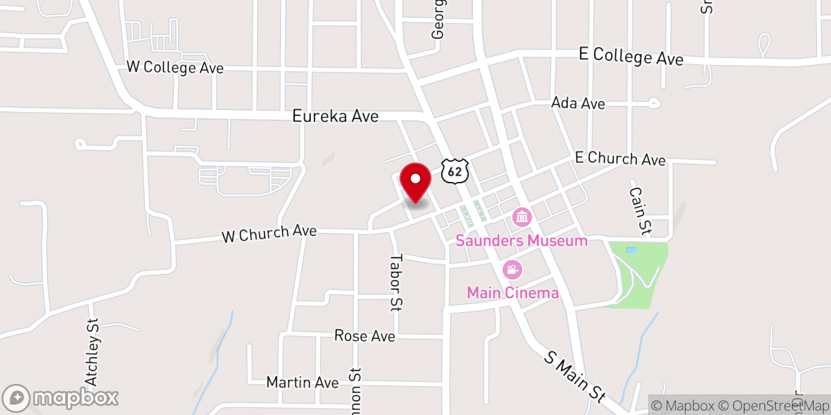 Map showing location of Carroll County & Probate Clerk
