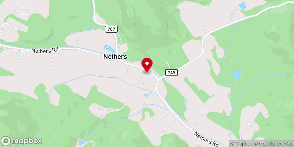 Map showing location of Bethlehem United Methodist Church