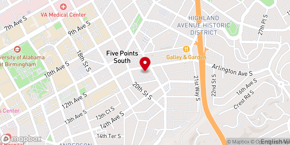 Map showing location of Iron City Church